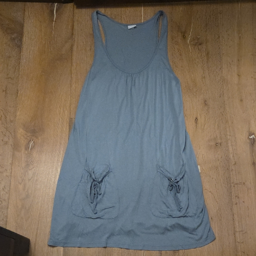 Lascana Sun Dress Coverup Blue Pockets Viscose 4